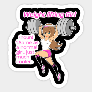 Weightlifting girls Sticker